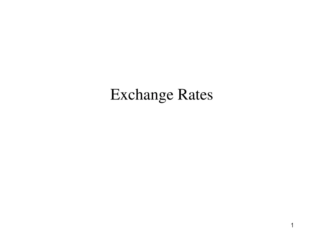 exchange rates