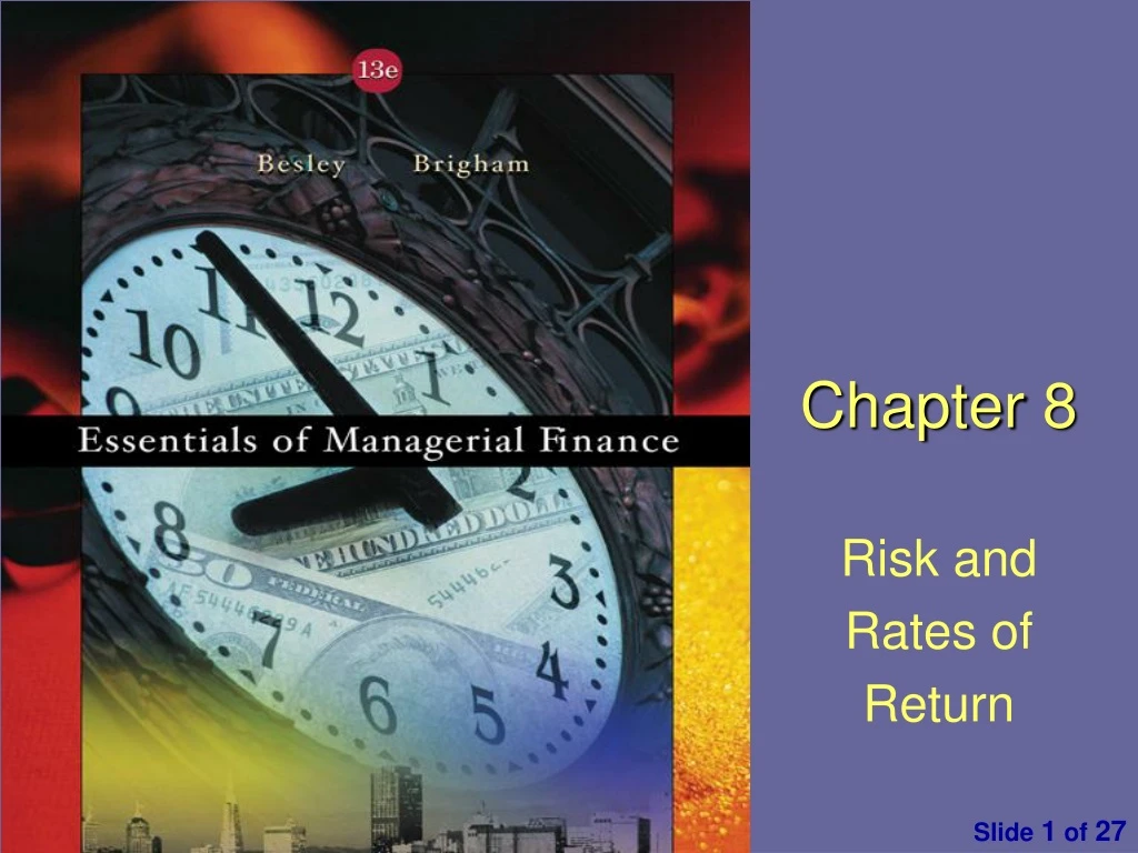 chapter 8 risk and rates of return