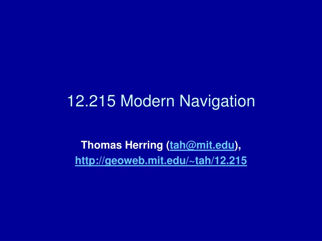 12 215 modern navigation