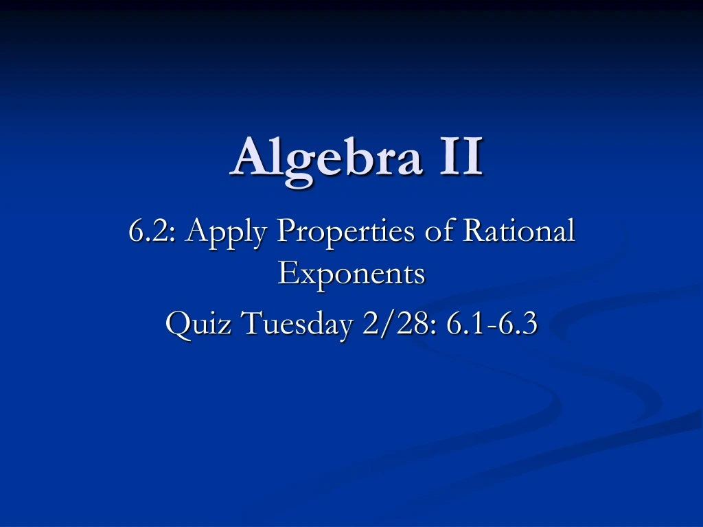 algebra ii