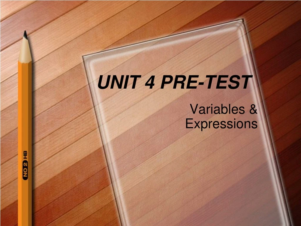 unit 4 pre test