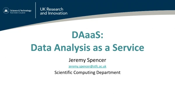 DAaaS: Data Analysis as a Service