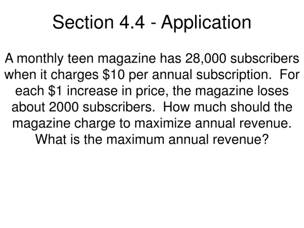 Section 4.4 - Application