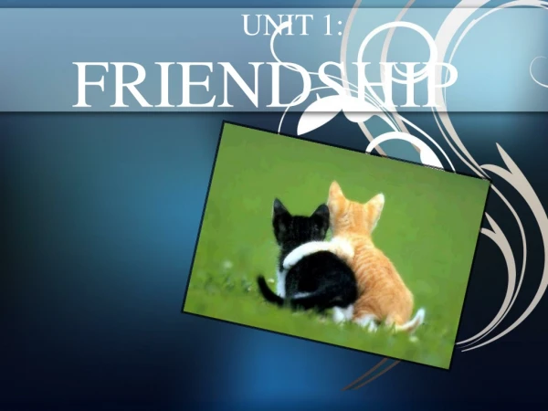 UNIT 1: FRIENDSHIP