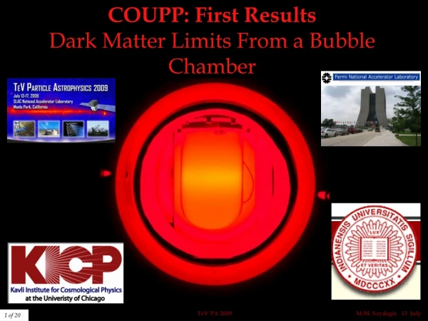 COUPP: First Results Dark Matter Limits From a Bubble Chamber