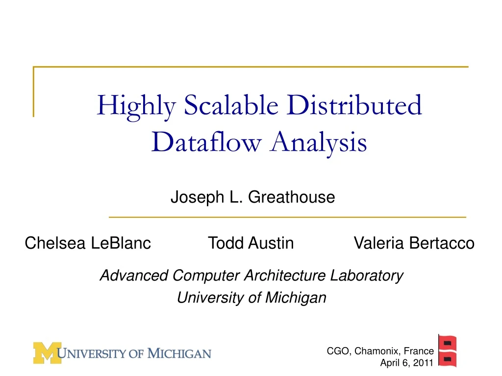highly scalable distributed dataflow analysis