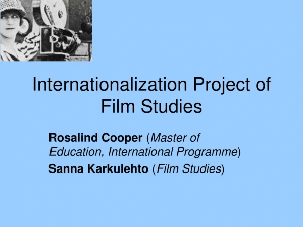 Internationalization Project of Film Studies