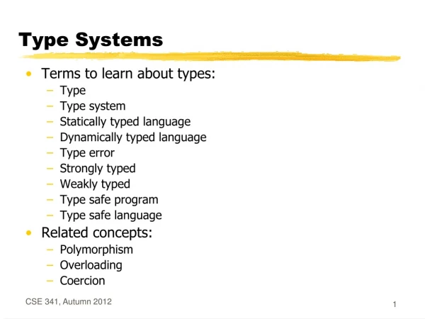 Type Systems