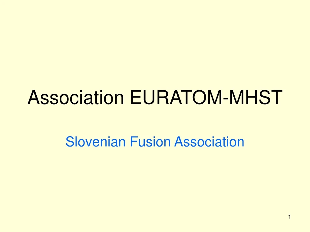 association euratom mhst