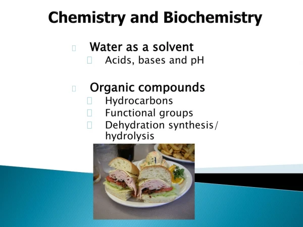 Chemistry and Biochemistry