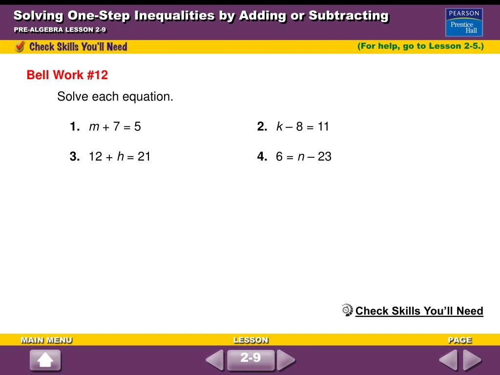 solving one step inequalities by adding or subtracting