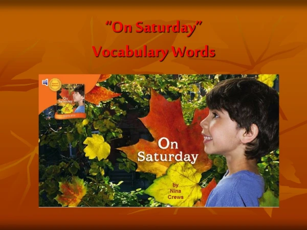 “On Saturday” Vocabulary Words