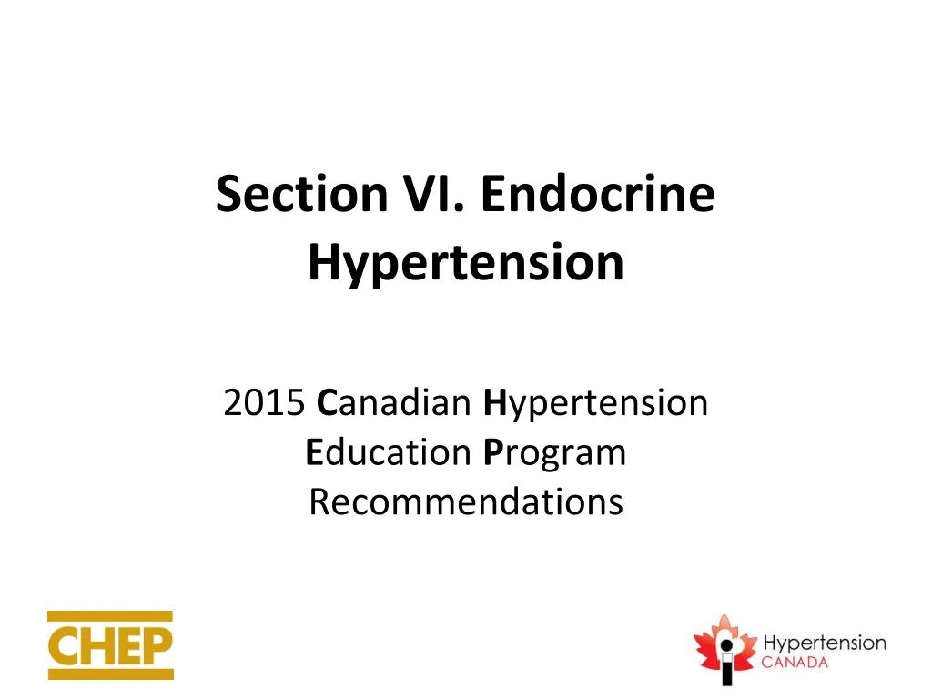 section vi endocrine hypertension