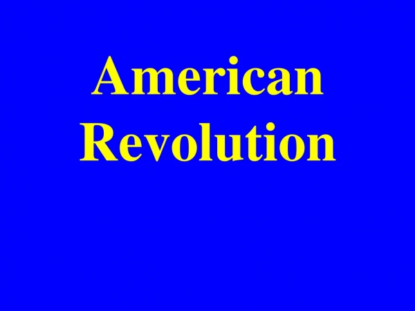 American Revolution