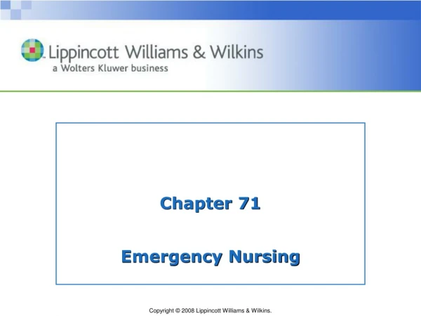Chapter 71 Emergency Nursing