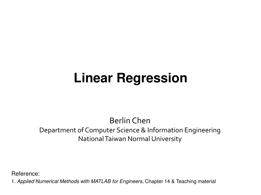 linear regression