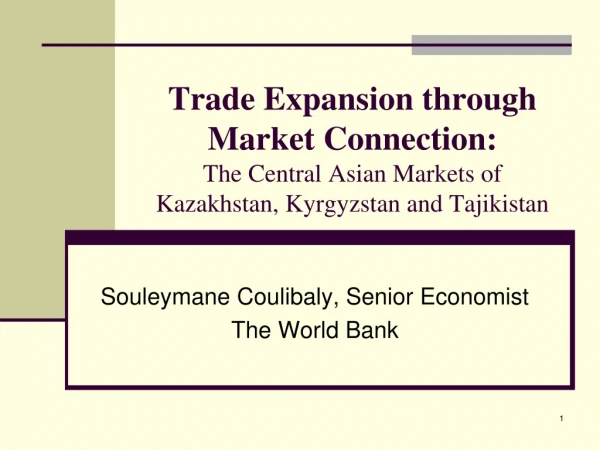 Souleymane Coulibaly, Senior Economist The World Bank