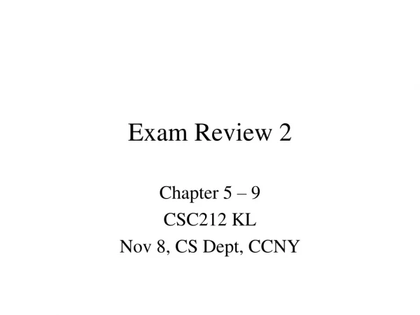 Exam Review 2