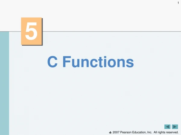 C Functions