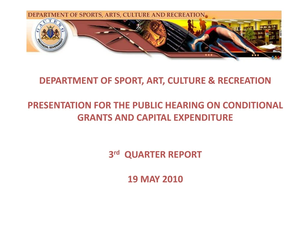 department of sport art culture recreation