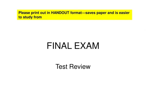 FINAL EXAM