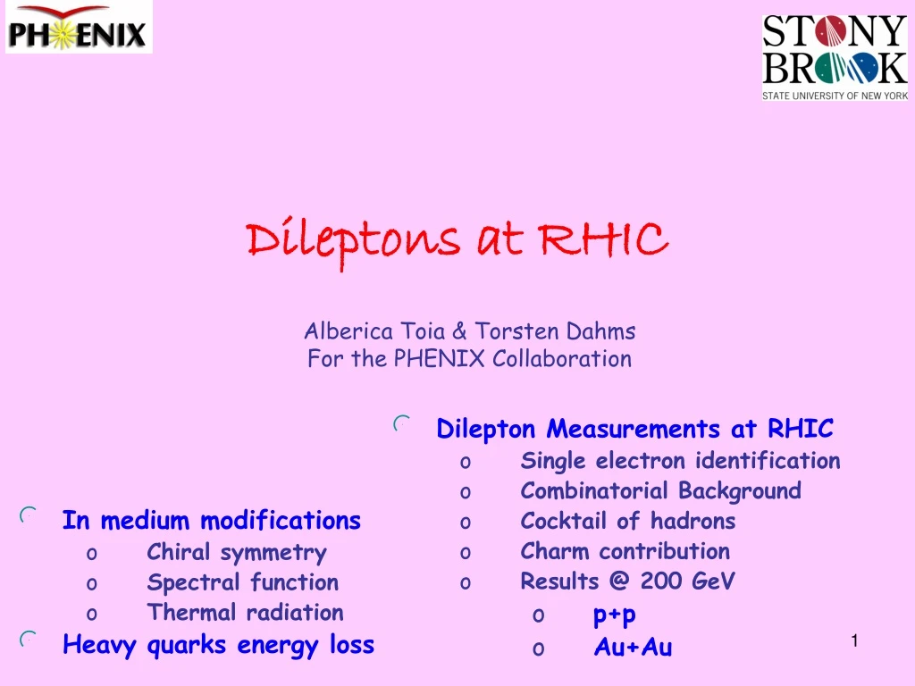 dileptons at rhic