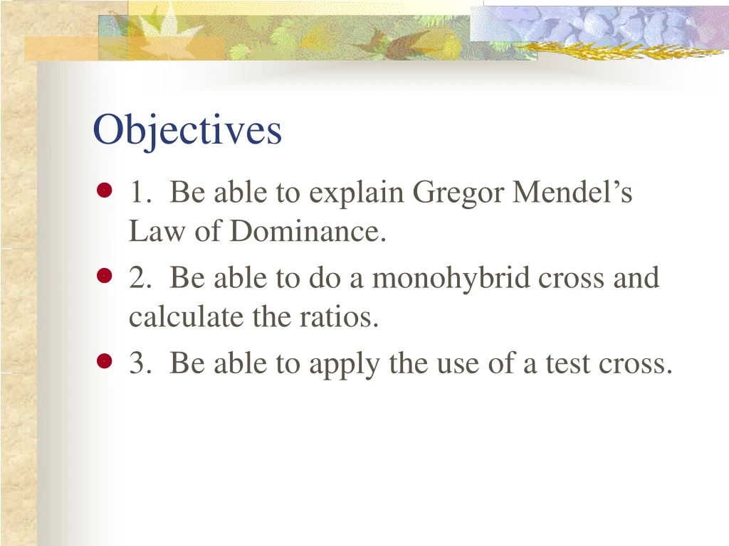 objectives