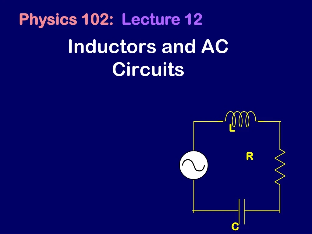 inductors and ac circuits