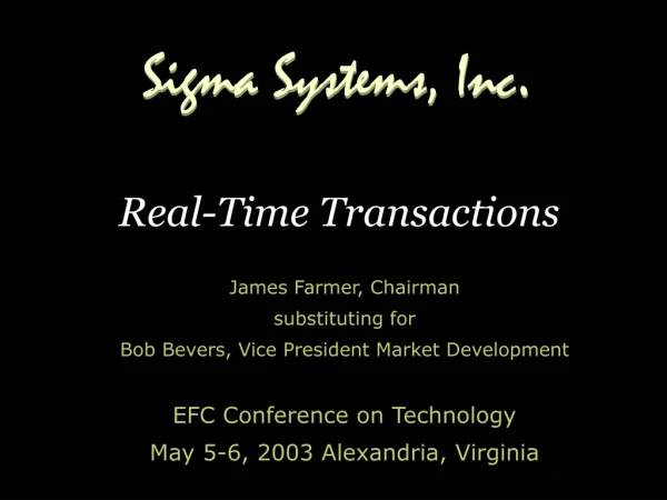 Real-Time Transactions
