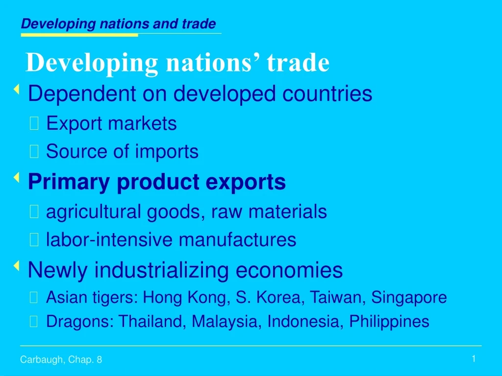 developing nations trade