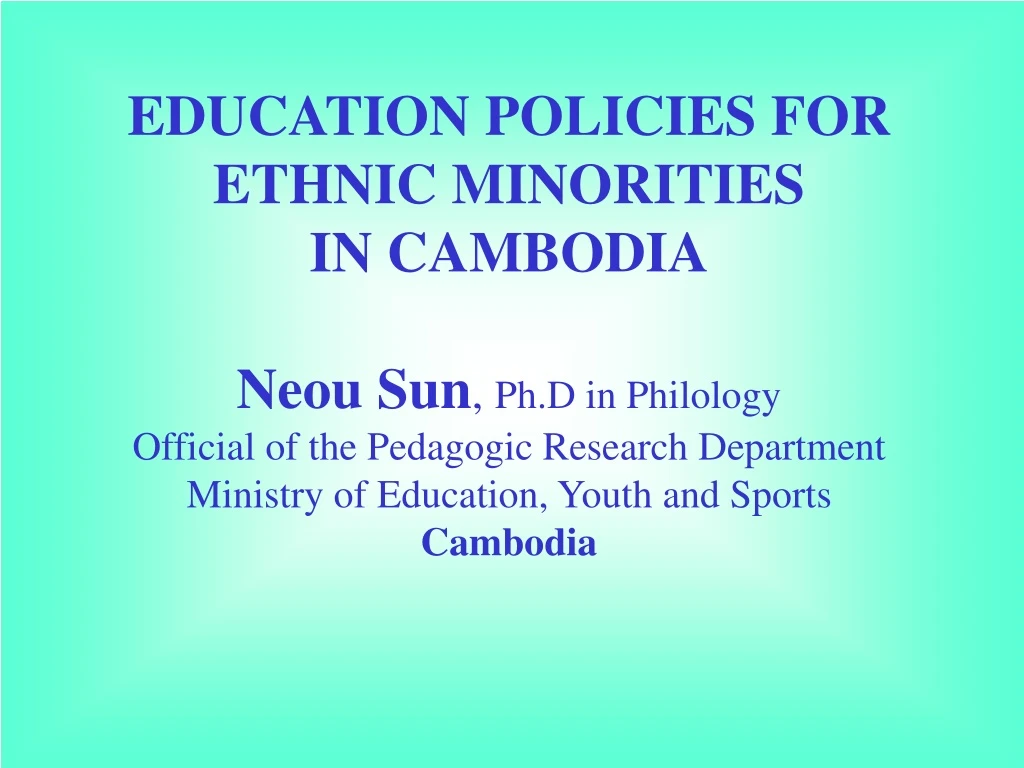 education policies for ethnic minorities