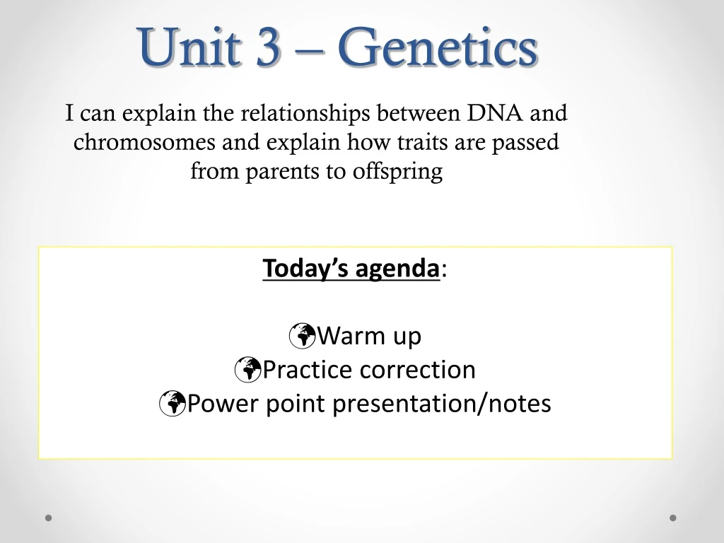 unit 3 genetics