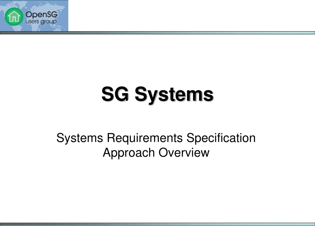 sg systems