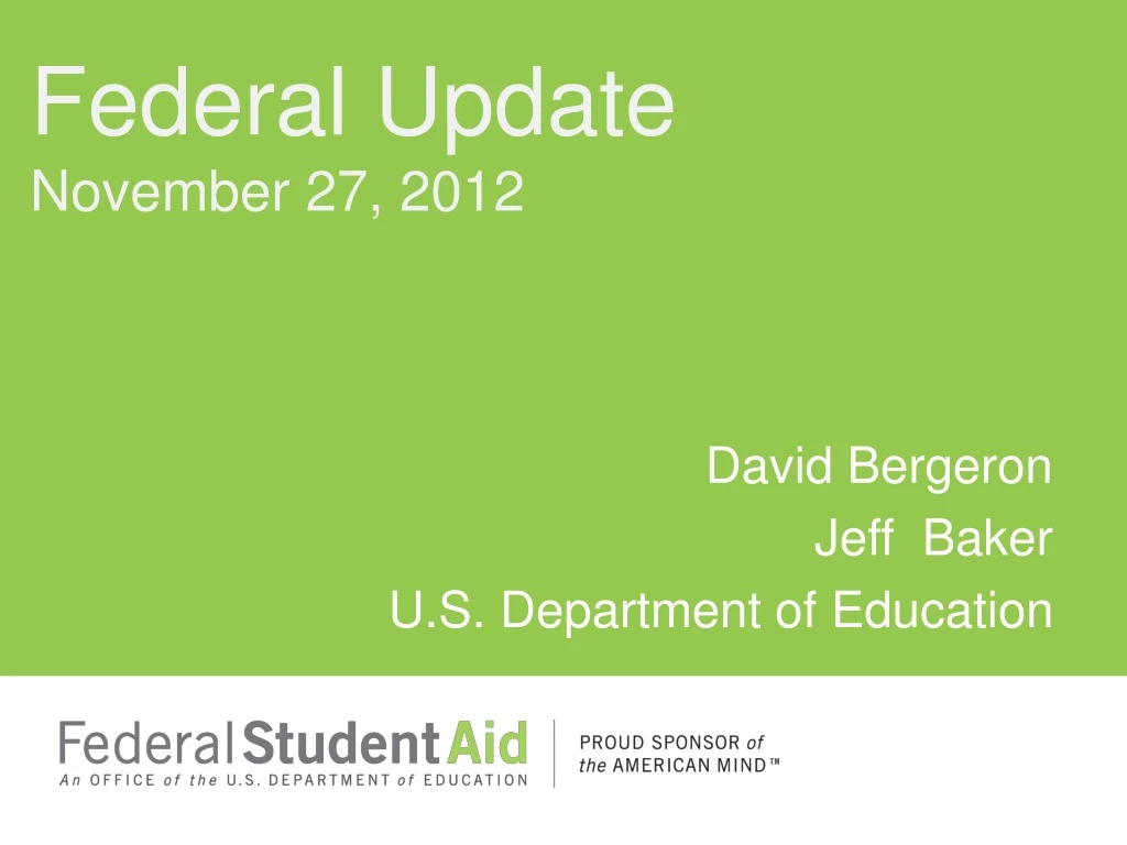 federal update november 27 2012