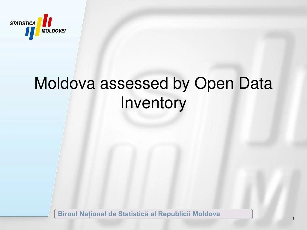 moldova assessed by open data inventory