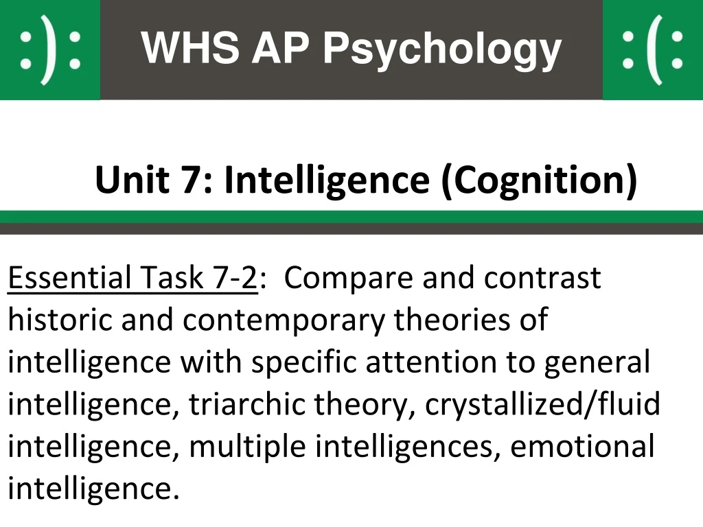 unit 7 intelligence cognition