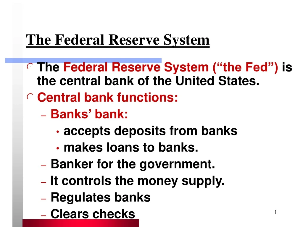 the federal reserve system