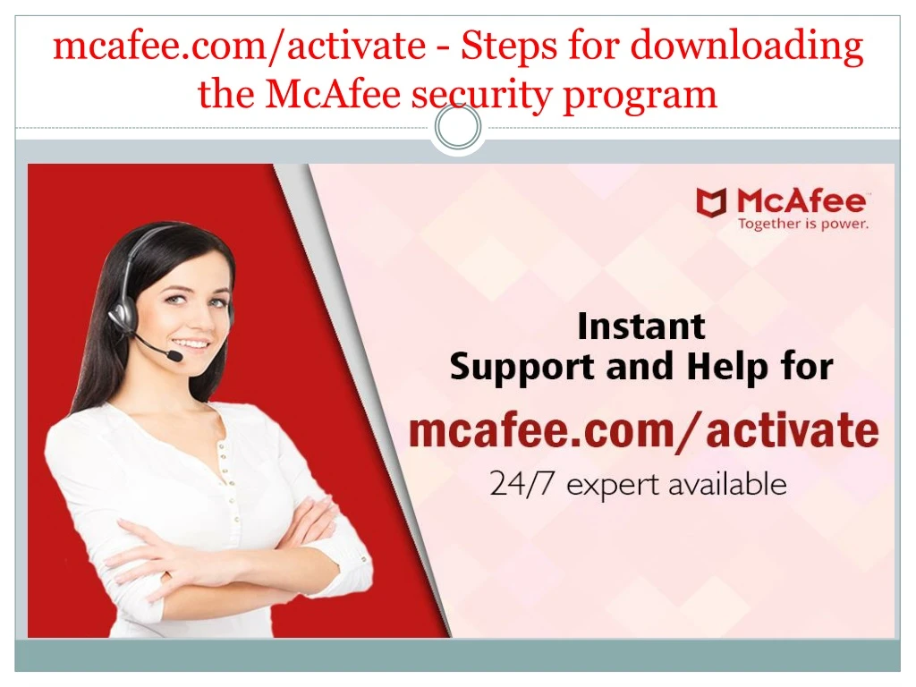 mcafee com activate steps for downloading the mcafee security program