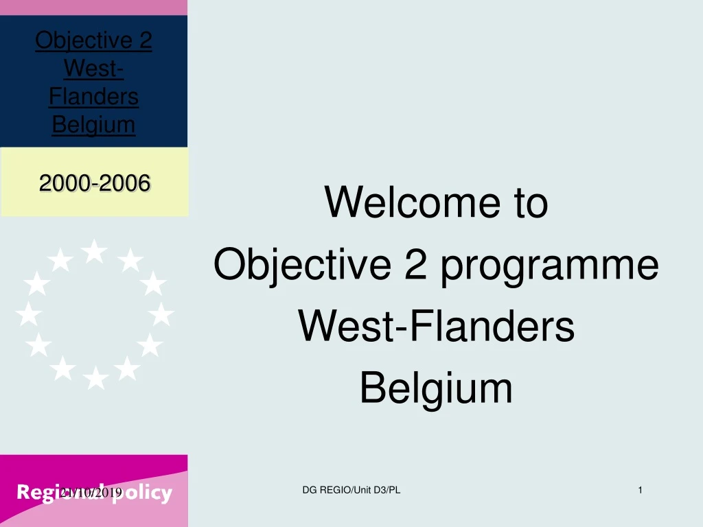 welcome to objective 2 programme west flanders belgium