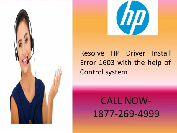 Resolve HP Driver Install Error 1603 with the help of Control system