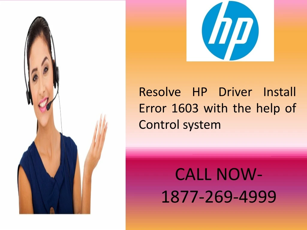 resolve hp driver install error 1603 with
