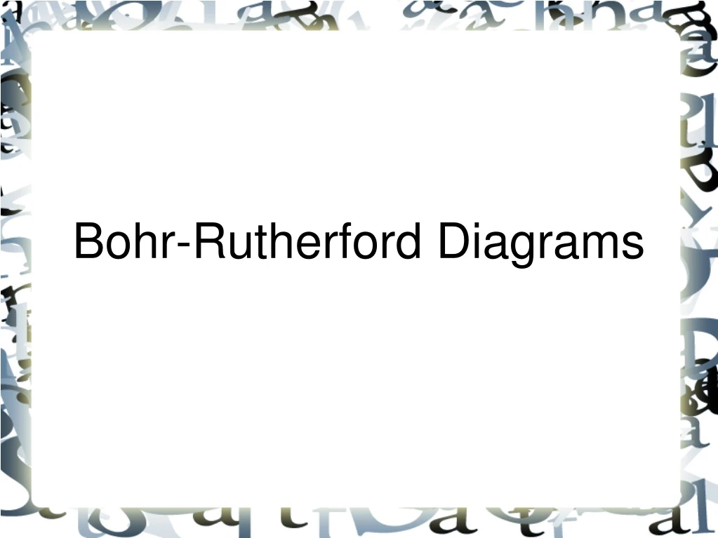 bohr rutherford diagrams