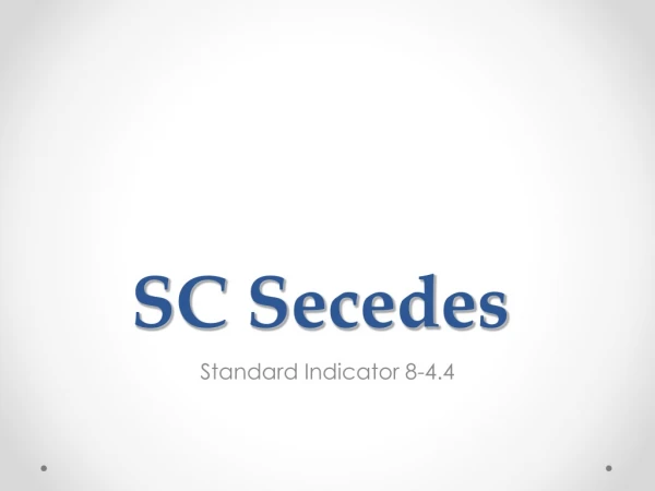 SC Secedes