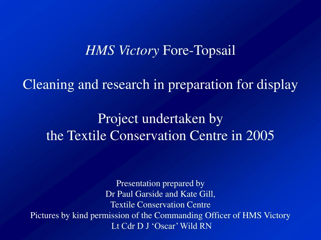 hms victory fore topsail cleaning and research