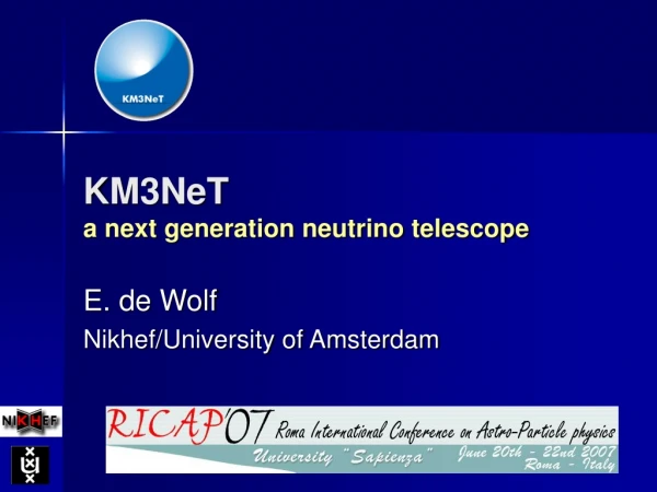 KM3NeT a next generation neutrino telescope