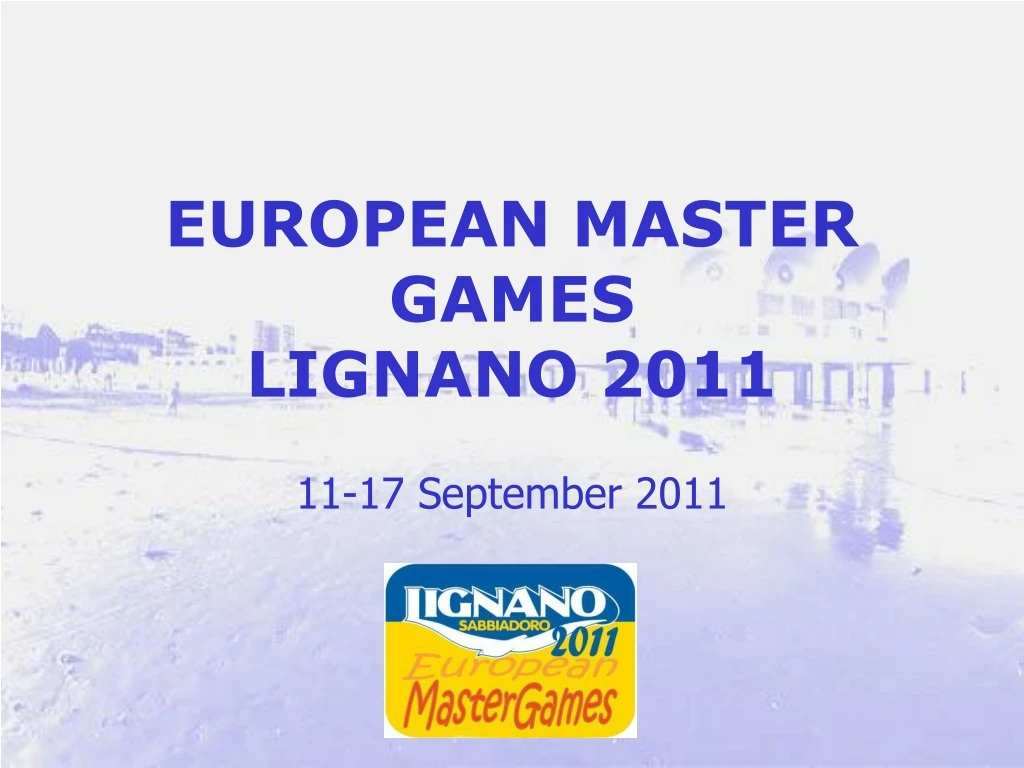 european master games lignano 2011