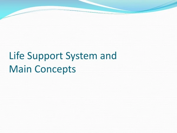 Life Support System and Main Concepts