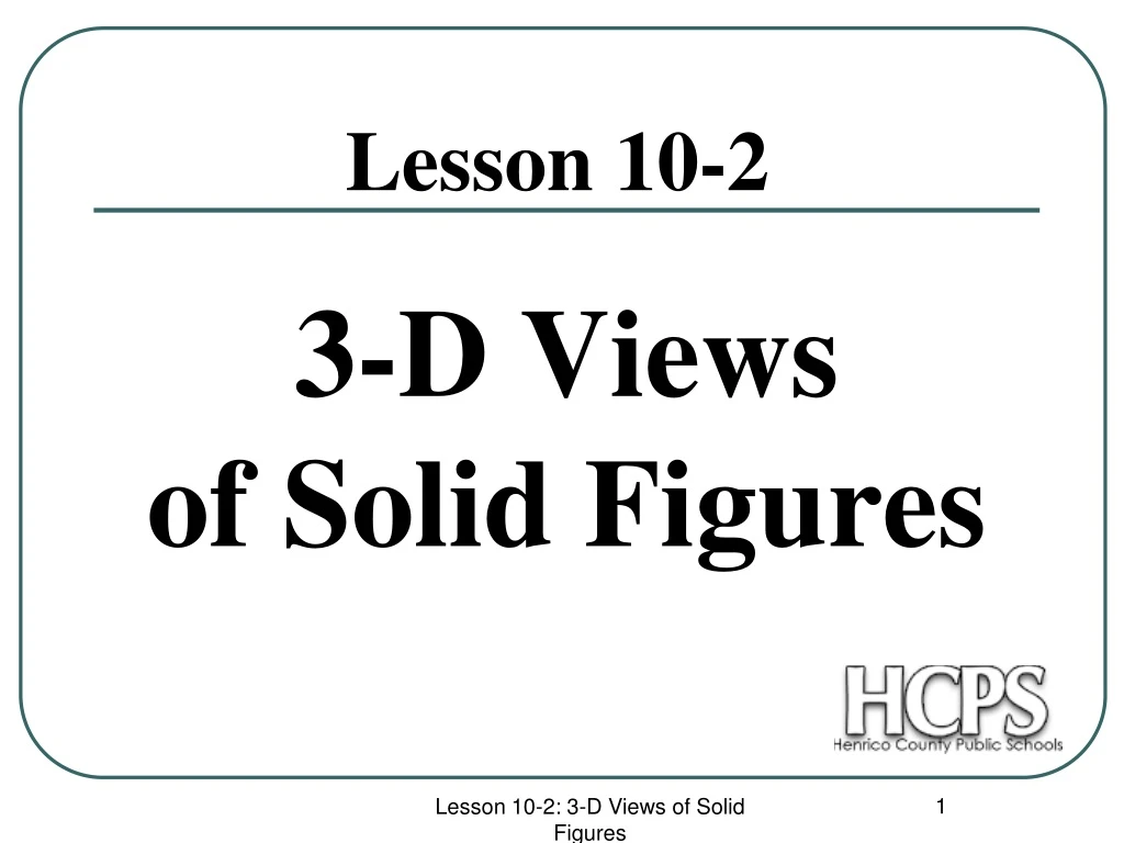 3 d views of solid figures