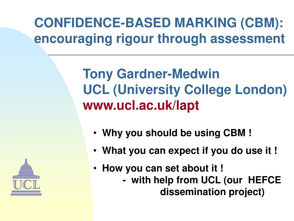 confidence based marking cbm encouraging rigour