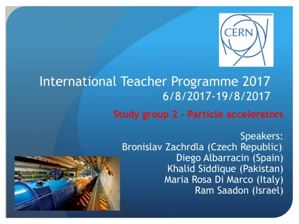 International Teacher Programme 2017 6/8/2017-19/8/2017